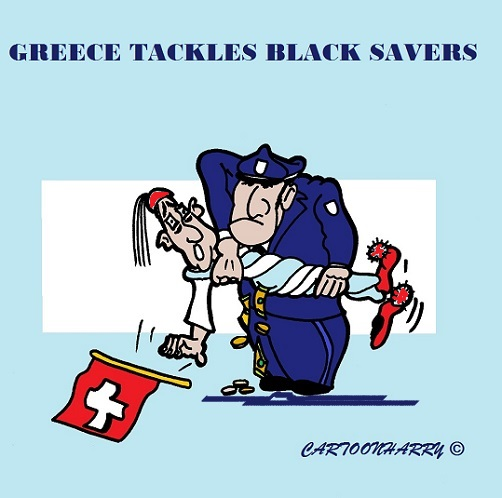 Cartoon: Black Savers Greece 1