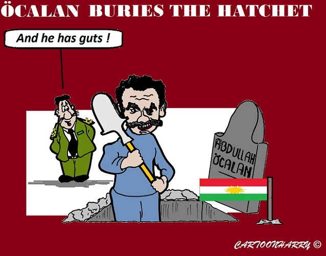 Cartoon: Öcalan buries Hatchet 1