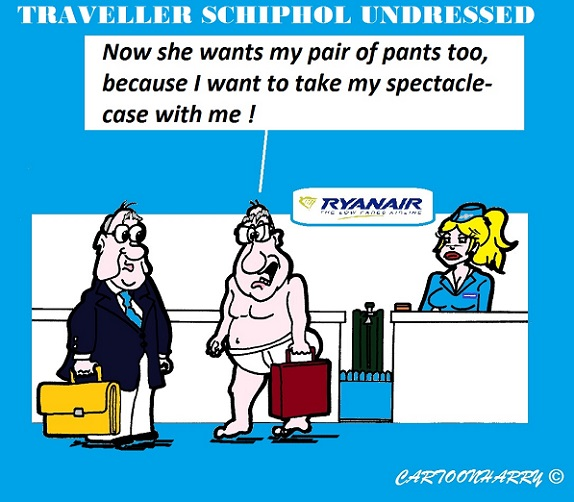 Cartoon: Traveller Undressed 1