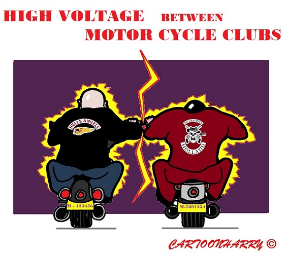 Cartoon: War Motorclubs 1