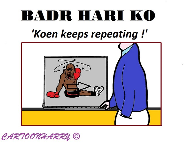 Cartoon: Badr Hari KO 1