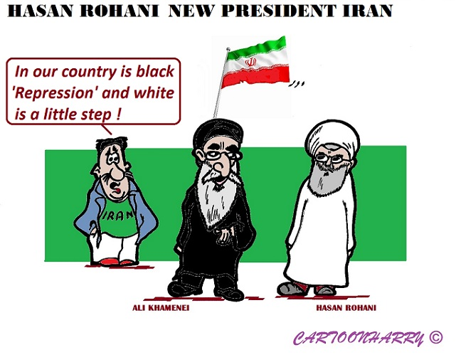 Cartoon: Hasan Rohani and Khamenei 1
