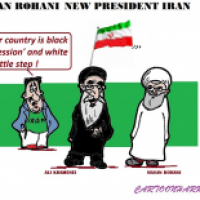 Hasan Rohani and Khamenei