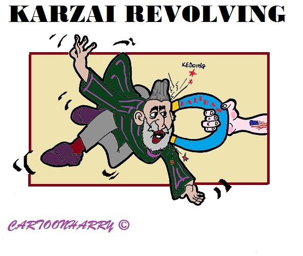 Cartoon: Hamid Karzai 1