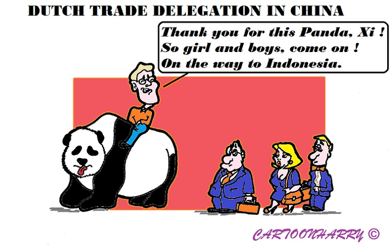 Cartoon: Rutte in China 1