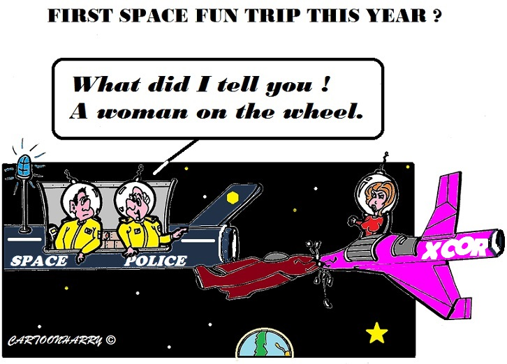 Cartoon: First Space Cab 1
