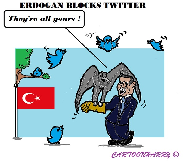 Cartoon: Twitter Block Turkey 1