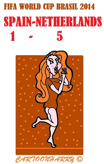 Cartoon: Spain - Holland 1-5 1