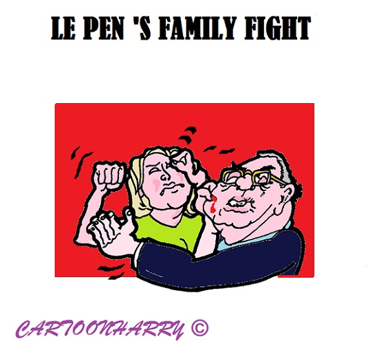 Caricature: French Family Fight 1