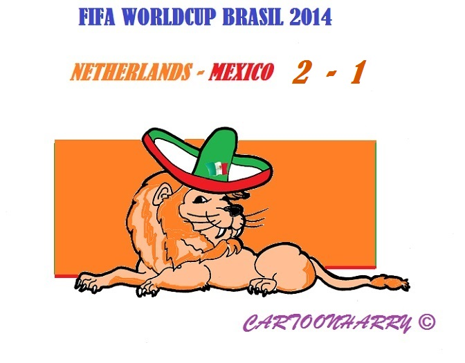 Cartoon: Netherlands - Mexico 2 - 1 1
