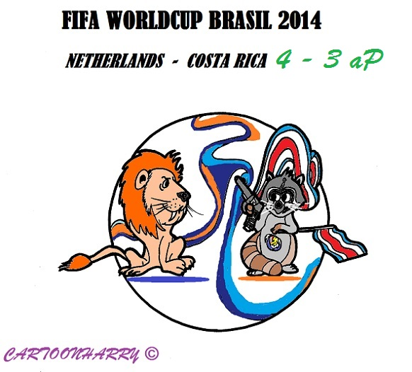 Cartoon: FIFA WC2014 Netherlands-Costa Rica 1