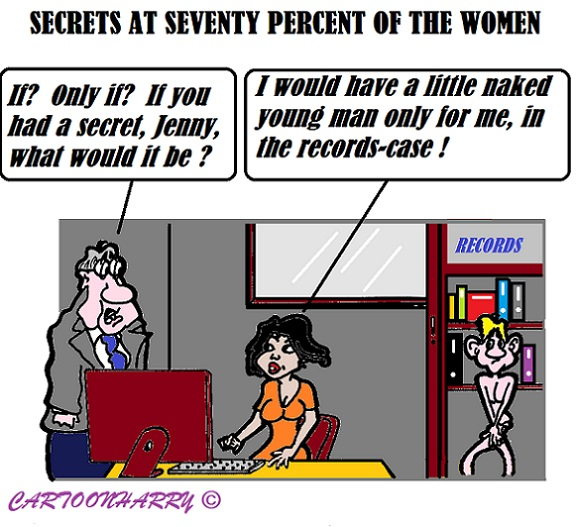 Cartoon: Women and Secrets 1
