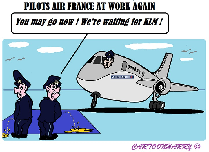 Cartoon: Air France Pilots Strike 1
