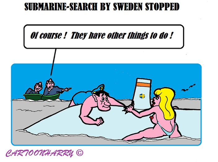Cartoon: Submarines in Swedish Water 1
