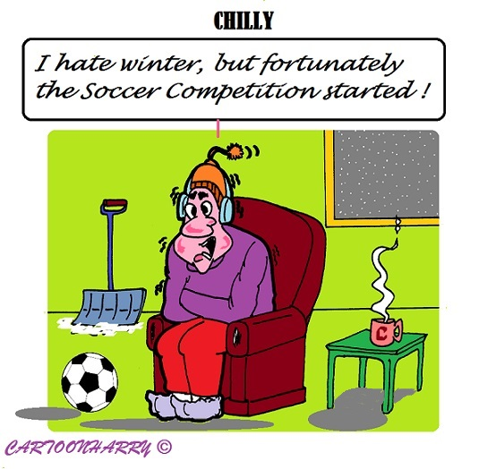 Cartoon: Winter and Soccer 1