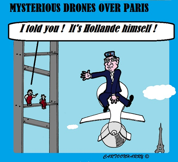 Cartoon: Paris Drones 1