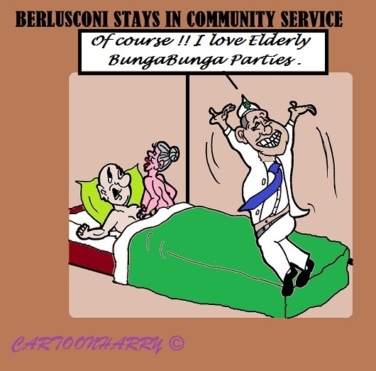 Cartoon: Bunga Berlusconi Busy 1