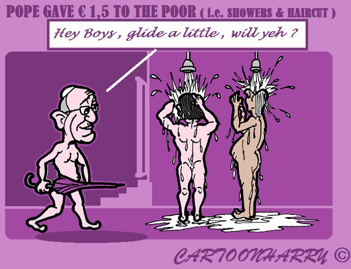 Cartoon: Pope's Shower 1