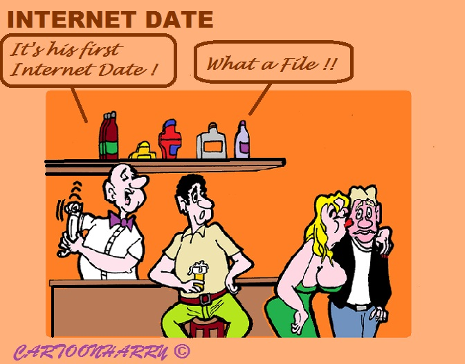Cartoon: First Internet Date 1