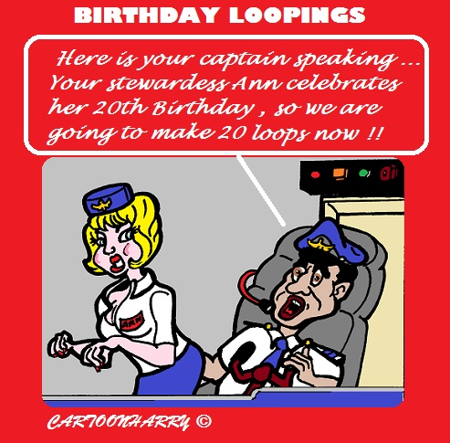 Cartoon: Happy Birthday Stewardess 1