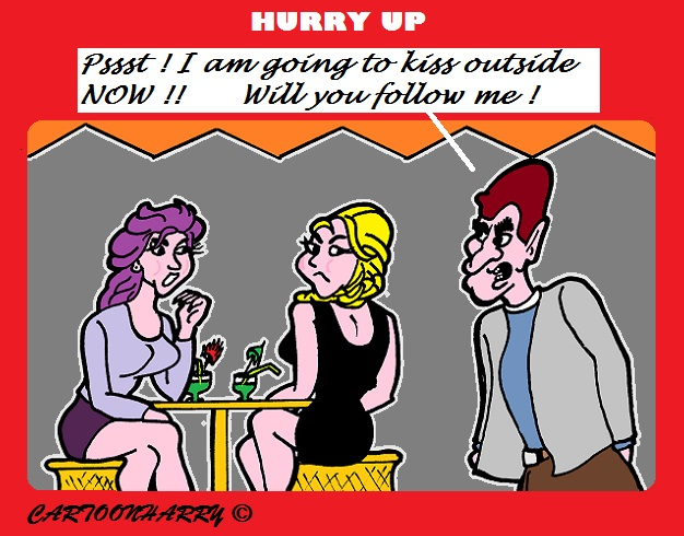 Cartoon: Outside Kissing 1