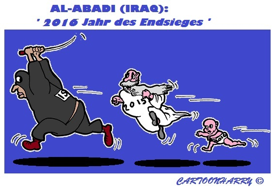 Cartoon: IS Aufgejagt in 2016 1