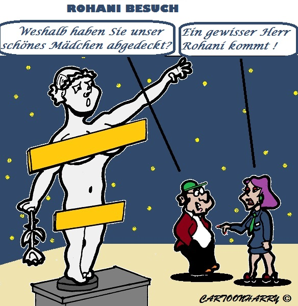 Cartoon: Rohani in Paris 1