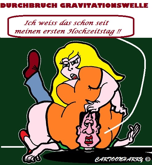 Cartoon: Durchbruch Gravitationswelle 1