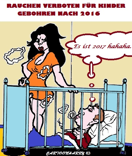 Cartoon: Immer die Zigarette 1