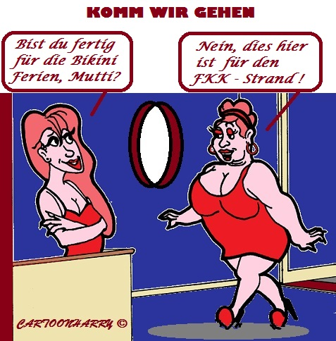 Cartoon: FKK-Strand 1
