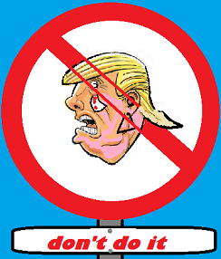 Karrikatur: Clinton/Trump 1