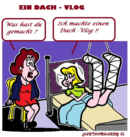Cartoon: Dach-Vlog 1