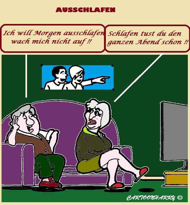 Cartoon: Schlafen 1