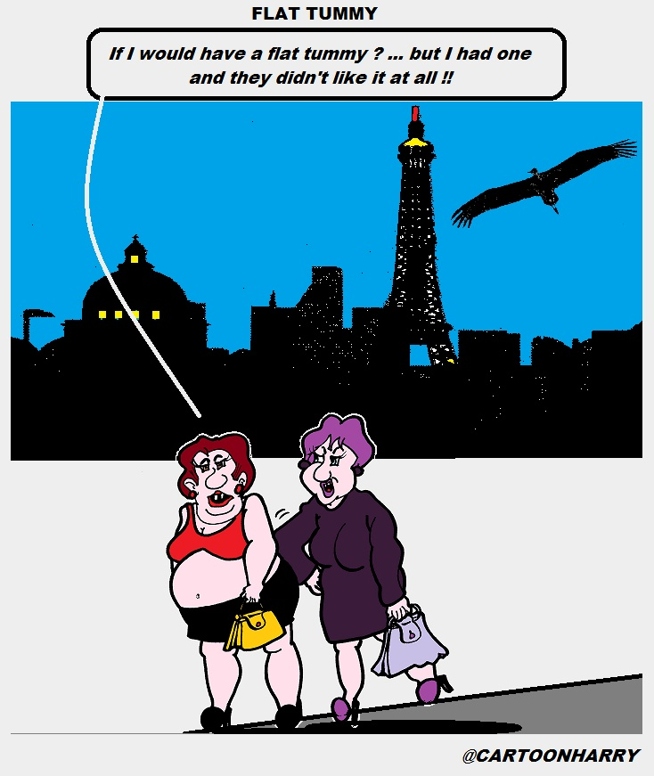 Cartoon: Flat Tummy 1
