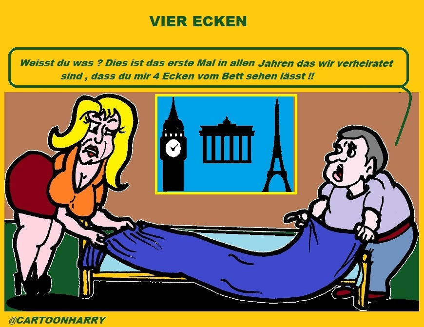 Cartoon: 4 Ecken 1