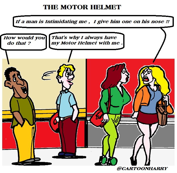 Cartoon: Motor Helmet 1