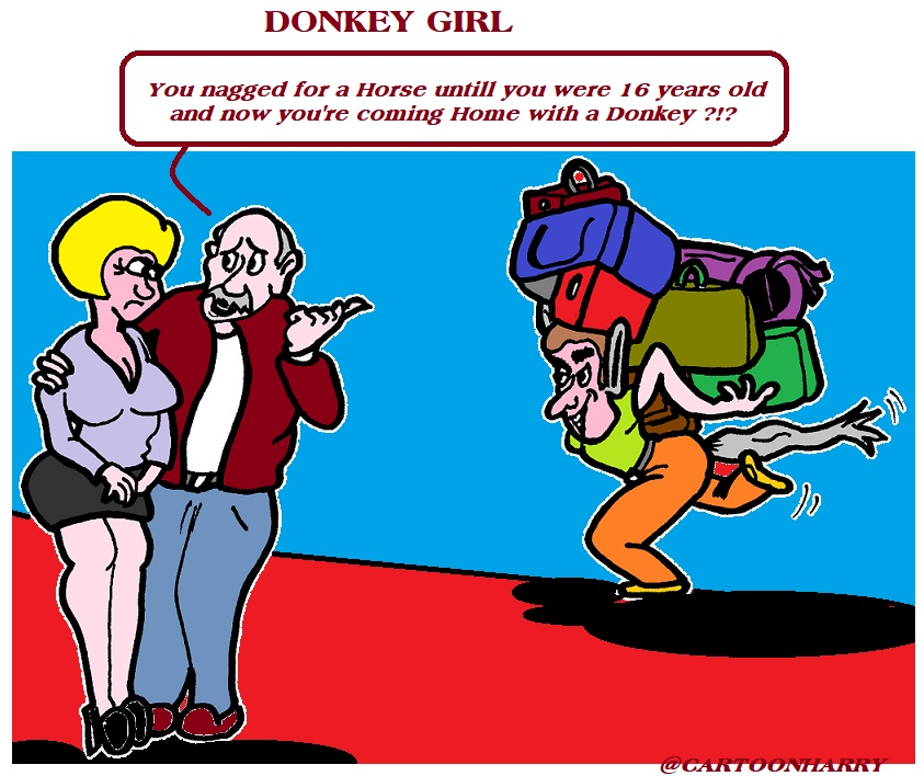 Cartoon: Donkey Girl 1