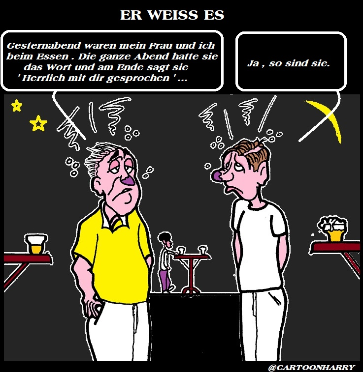 Cartoon: Er Weiss Es 1