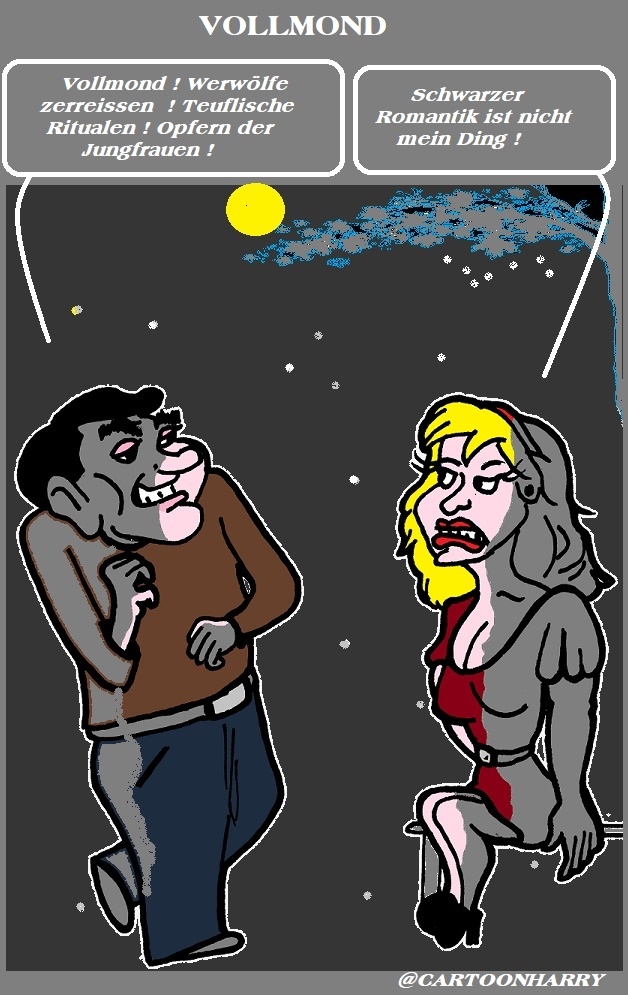 Cartoon: Vollmond 1