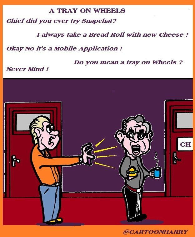 Cartoon: Tray on Wheels 1