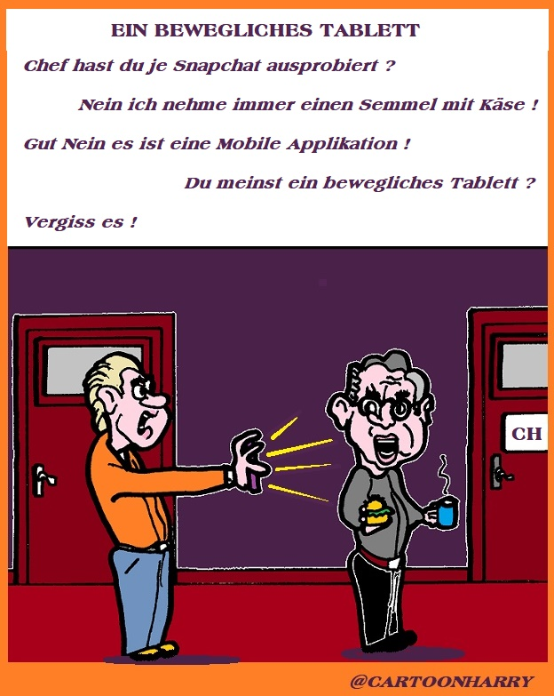 Cartoon: Bewegliches Tablett 1