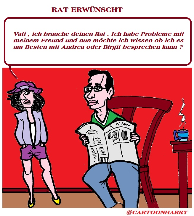 Cartoon: Rat Fragen 1