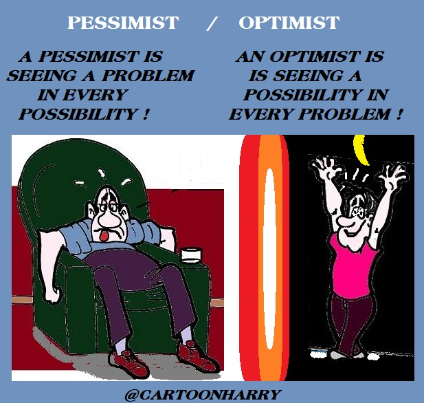 Cartoon: Optimism and Pessimism 1