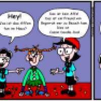 Dichter Tinte. Karikatur für 13. März 2011