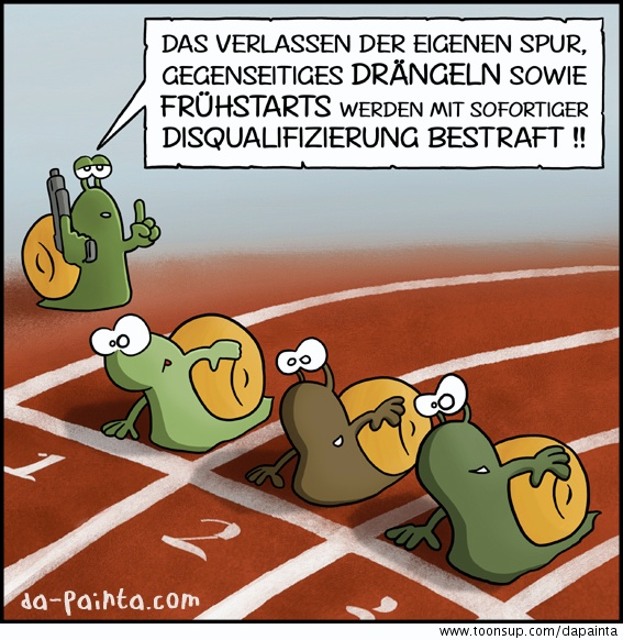 Cartoon: 100Zentimeter Sprint 1