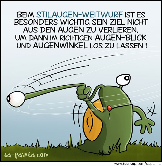 Cartoon: Stilaugen-Weitwurf 1