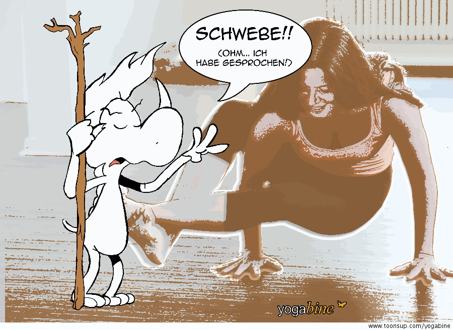 Illustration: Der Wisse Ohm als Yogaguru 1