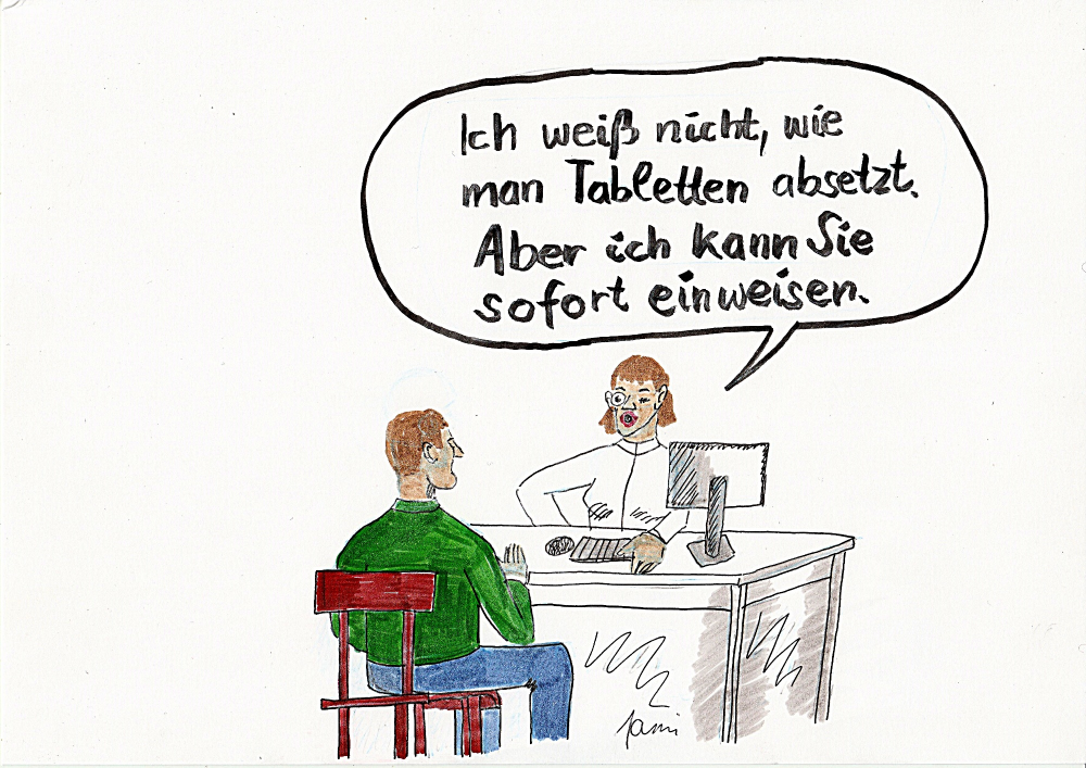 Cartoon: Sprechstunde 1