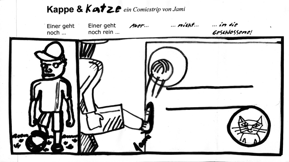 Comic: Kappe und Katze: Fussball 1