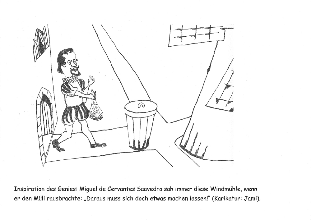 Caricature: Cervantes Inspiration 1